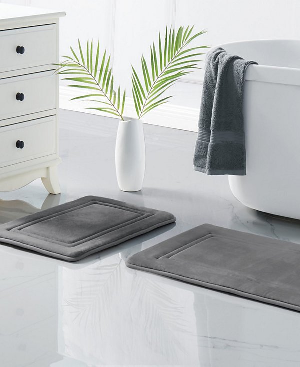 Antimicrobial Memory Foam 2-Pc. Bath Rug Set