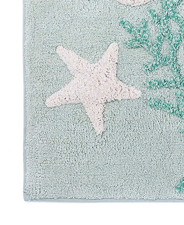 Beachcomber Seashells Cotton Bath Rug, 20" x 30"