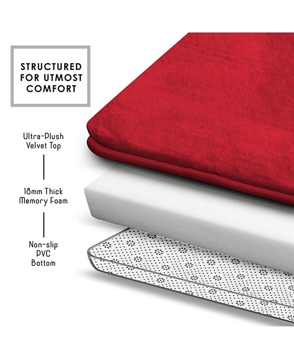 3 Piece Ultra Soft Non-Slip Plush Memory Foam Bath Rug Set - Small, Large & Contour