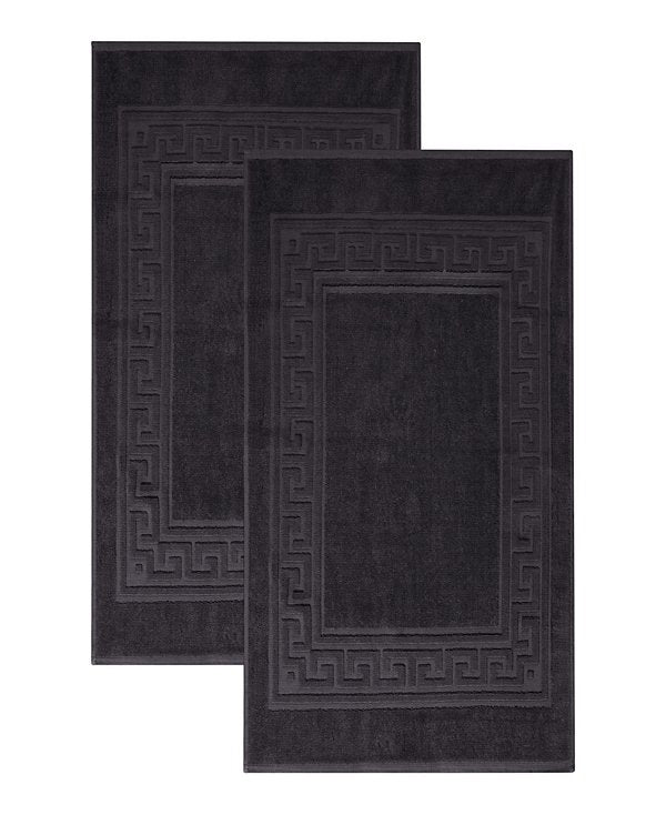 Cotton Greek Key Infinity Border 2-Pc. Bath Rug Set