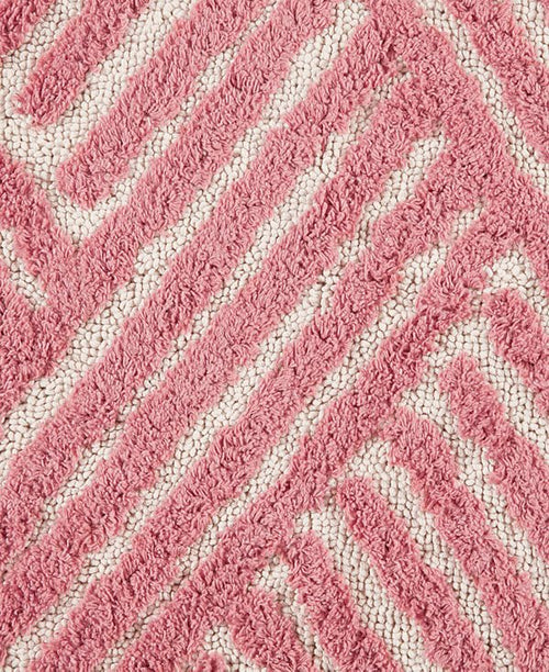 Basket Weave Stripe Tufted Bath Rug, 20" x 30"