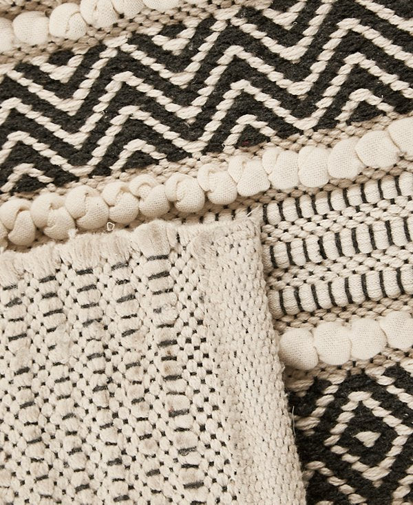 Asher Woven Texture Stripe Bath Rug, 22" x 58"