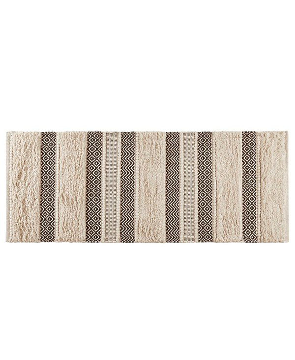 Asher Woven Texture Stripe Bath Rug, 22" x 58"