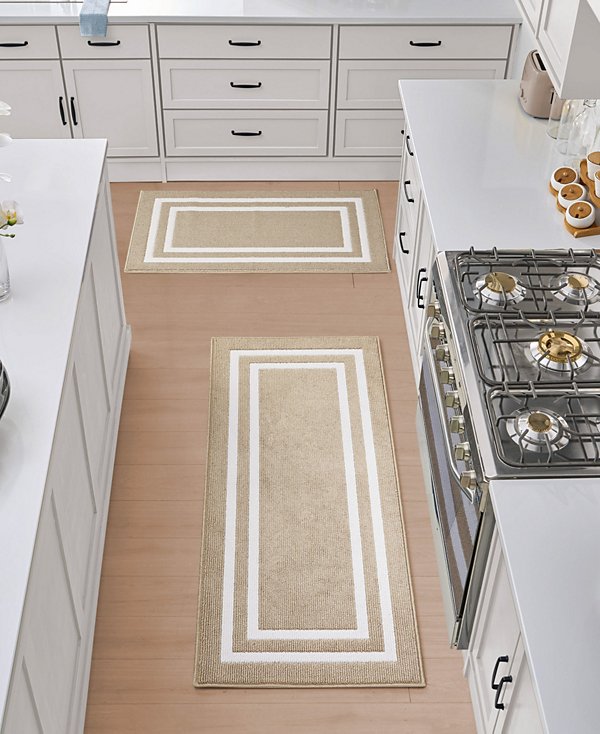 Double Line Border Tufted 2-Pc. Runner Rug Set